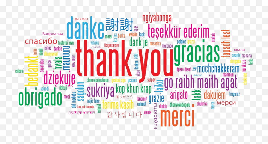 Thanks - Thank You Every Language Png,Thanks Png