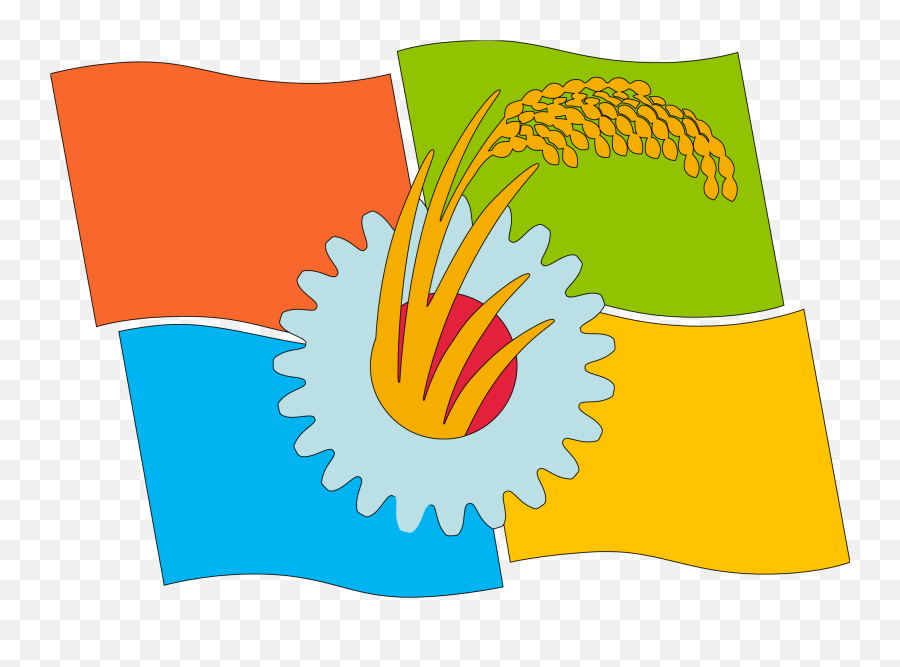 Flag Of The Japanese Communist Party With Windows - Japanese Communist Party Flag Png,Japanese Flag Png