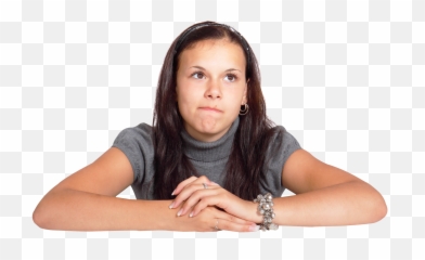Thinking Transparent Png Image - Girl Background