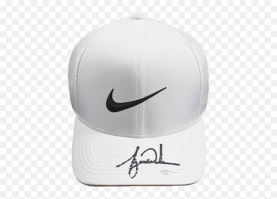 Tiger Woods Signed White Nike Golf Cap - Baseball Cap Png,White Nike Logo Png