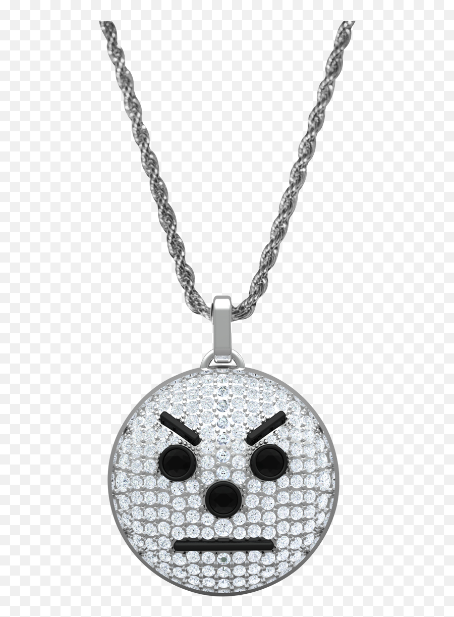 Snowman Emoji Pendant And Chain White Gold Shop The - Sweets And The City Png,Wet Emoji Png