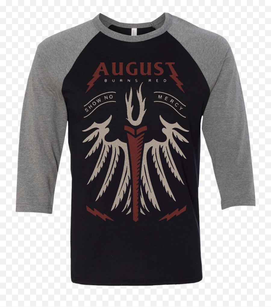 Official August Burns Red No Mercy Raglan Apparel - Raglan Sleeve Png,Mercy Transparent