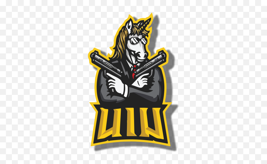 Uiu Esports Logo With Gold Border Laminated Vinyl Sticker - Uiu Esports Png,Gold Border Transparent