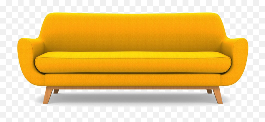 Yellow Sofa Png Clipart - Transparent Modern Sofa Png,Sofa Png