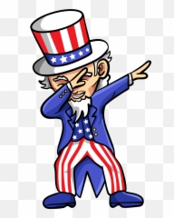 Uncle Sam Dabbing Clipart - Transparent Background Uncle Sam Clipart Png,Uncle Sam Hat Png