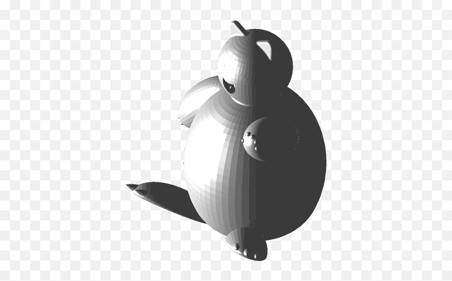 Cute Snorlax 3d Cad Model Library Grabcad - Dot Png,Snorlax Transparent