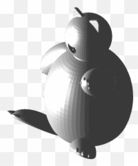 Cute Snorlax 3d Cad Model Library Grabcad - Dot Png,Snorlax Transparent