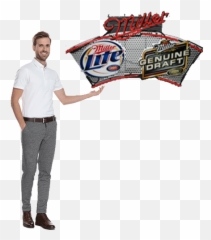 Miller Litemiller Genuine Draft Neon Sign - Ricks Cafe Americain png