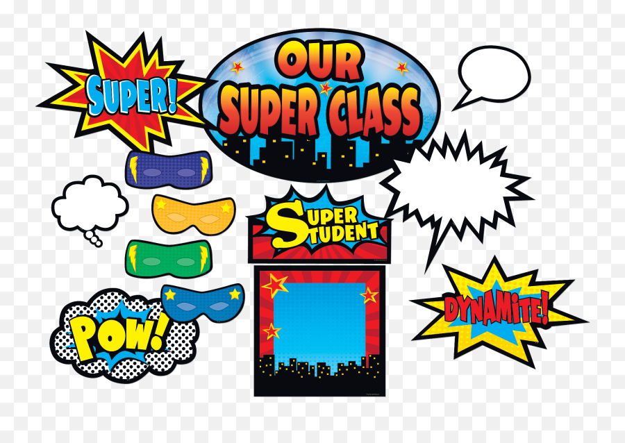 Bulletin Board - Teacher Created Resources Superhero Sample Bulletin Board Display Png,Bulletin Board Png
