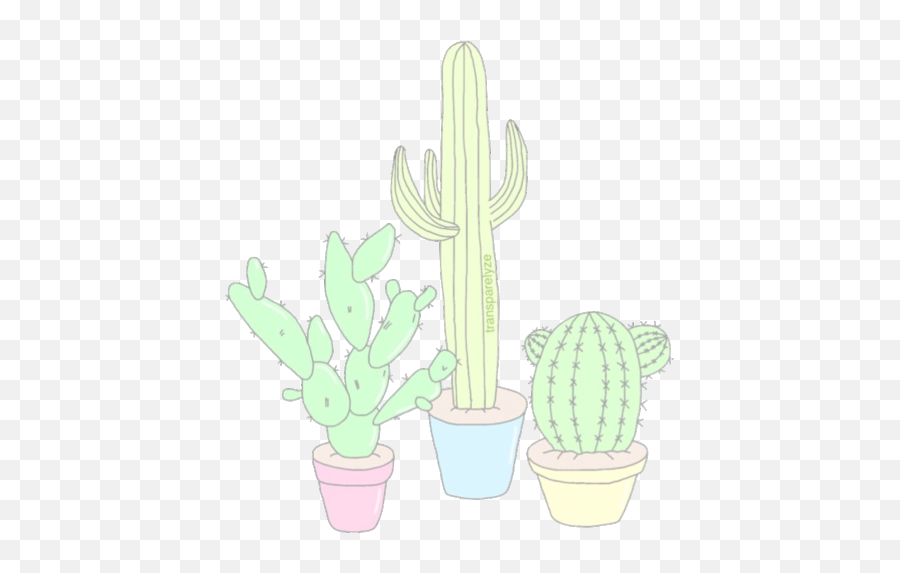 Cactus Overlay Tumblr - Flowerpot Png,Tumblr Cactus Png