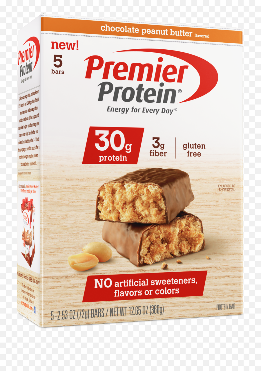Premier Protein Bar Chocolate Peanut - Premier Protein Bars Nutrition Label Png,Icon Energy Bar Light