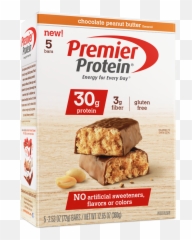 Premier Protein Bar Chocolate Peanut - Premier Protein Bars Nutrition Label Png,Icon Energy Bar Light