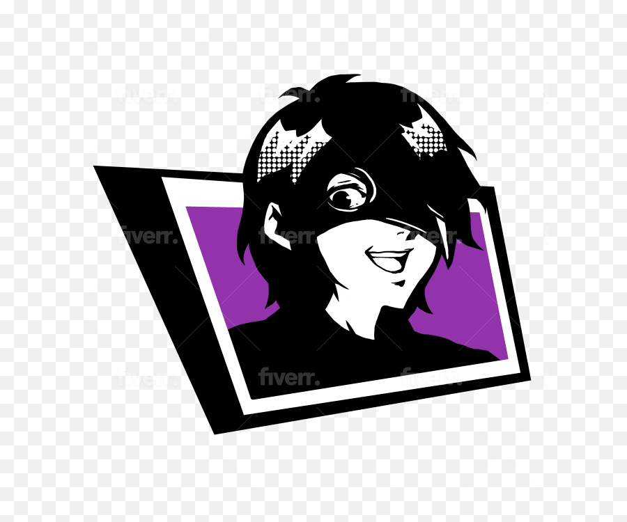 Draw You Or A Character In Persona 5 - Hair Design Png,Persona 5 Text Icon