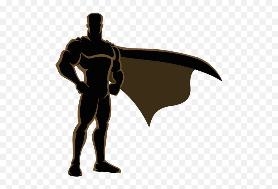 Hero Silhouette - Silhouette Superhero With Cape Png,Super Hero Png