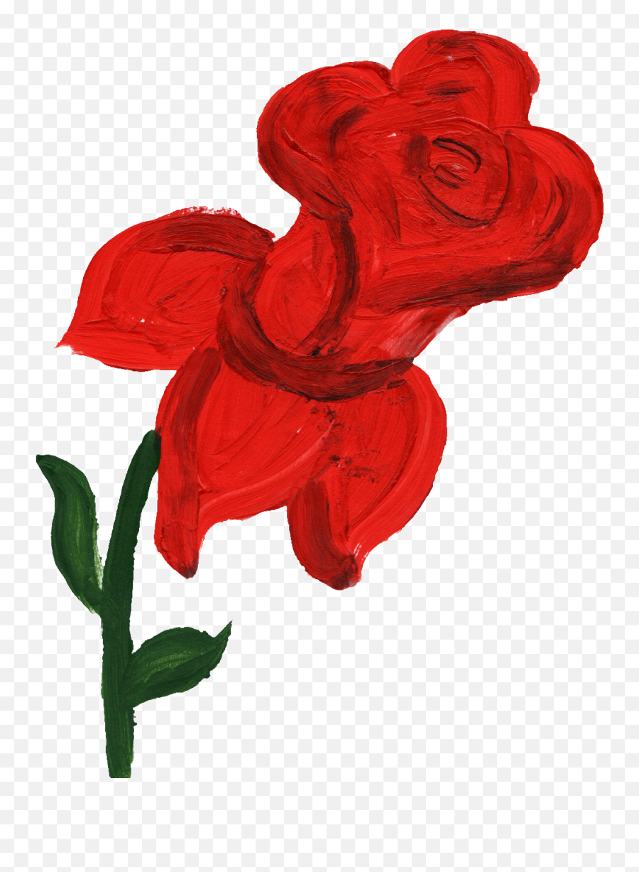 12 Simple Painted Flower - Garden Roses Png,Simple Flower Png