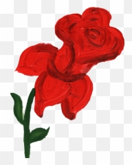 12 Simple Painted Flower - Garden Roses Png,Simple Flower Png