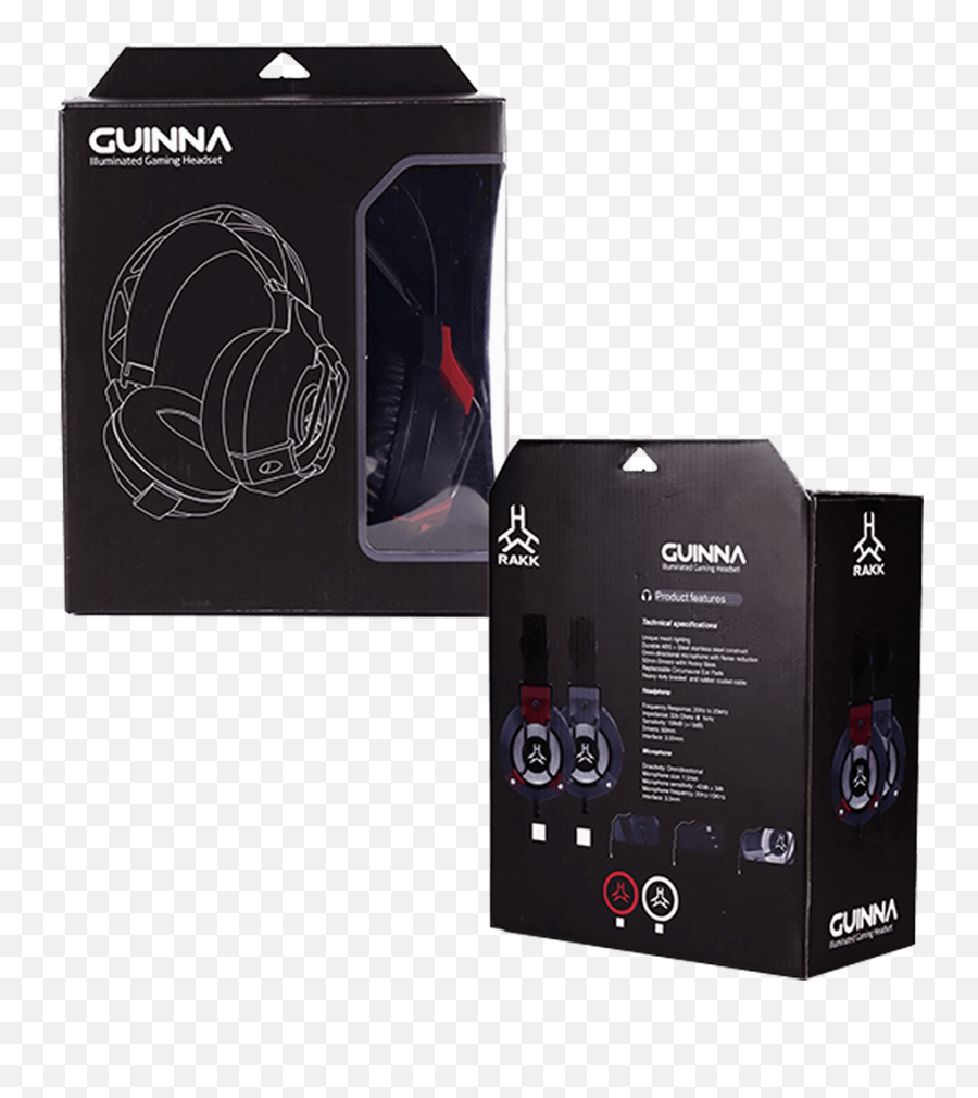 Rakk Guina Illuminated Gaming Headset - Headphones Png,Red Box Png
