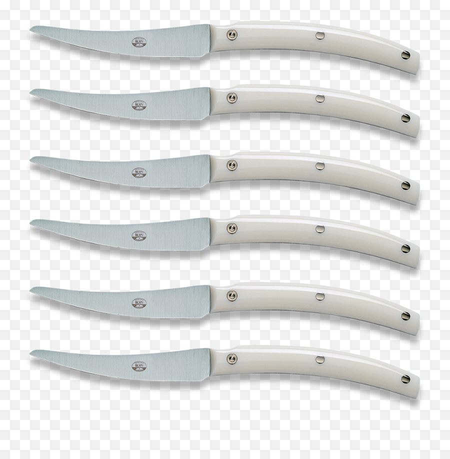 Convivio Steak Knife White - Set Of 6 Blade Png,Steak Knife Png