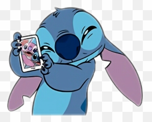 Stitch Stitchdisney Stitchandangel Selfie Goodmorning - Stickers De Angel Stitch png
