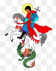 Saint George And Dragon Drawing Png Svg Clip Art For Web - The Clipart
