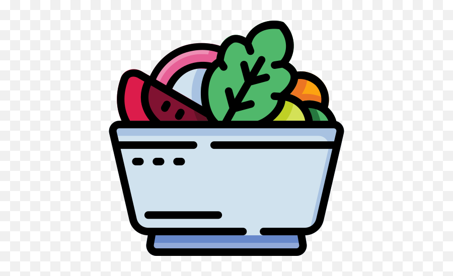 Salad Bowl Food Vegetables Vegan Healthy Free Icon Png