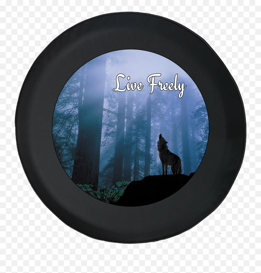 Hd Live Freely Lone Wolf Howling Spare T 1108679 - Png Wolf Forest Tapestry,Howling Wolf Png