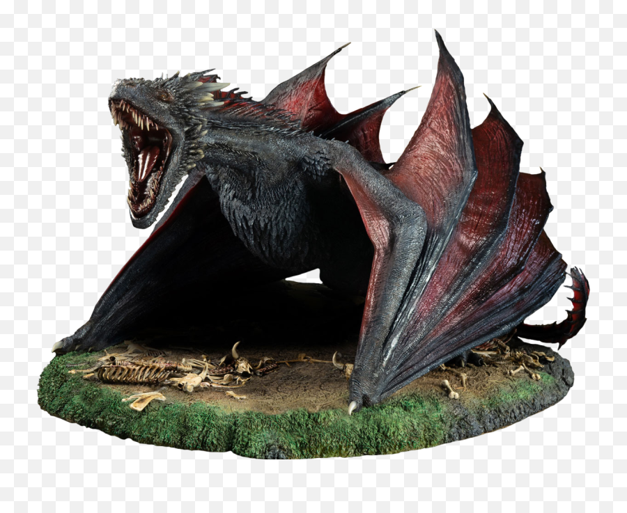Game Of Thrones Drogon 16th Scale Diorama Statue By - Game Of Throne Statue Png,Drogon Png