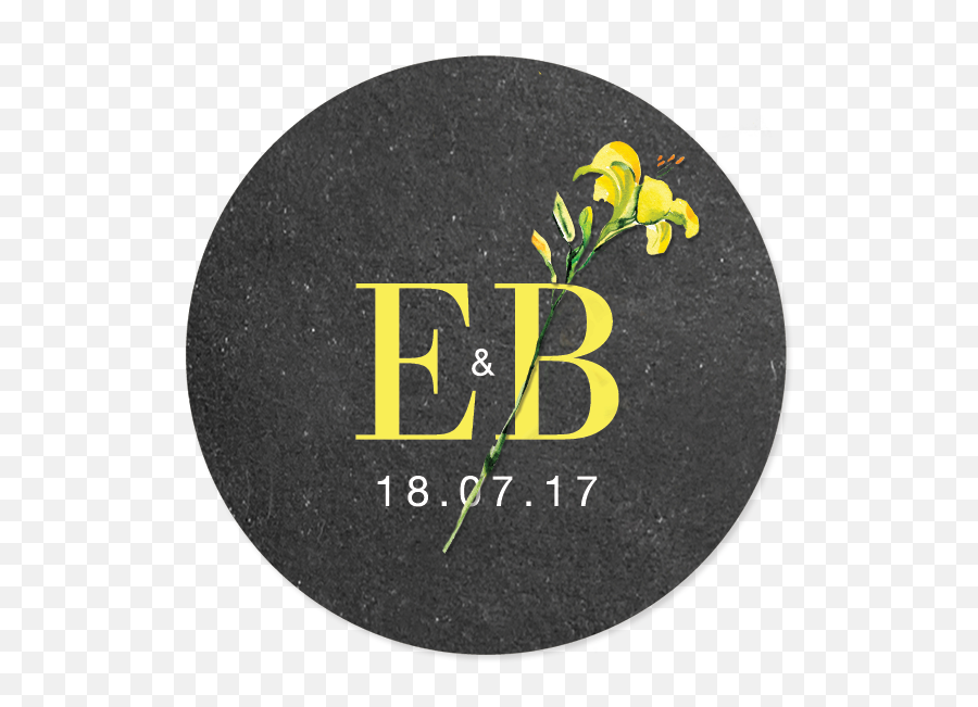 Sticker With Your Logo And A Yellow Flower - Circle Png,Yellow Flower Logo