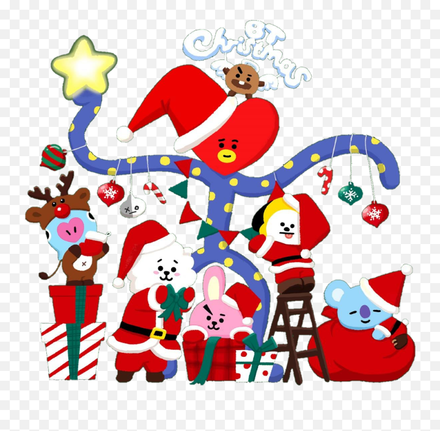 Bt21 Christmas Wallpapers - Top Free Bt21 Christmas Bts Merry Christmas Png,Bt21 Png