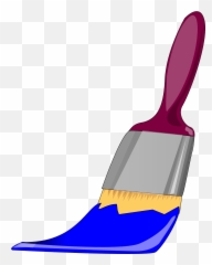 Blue Paint Brush Clip Art - With Png