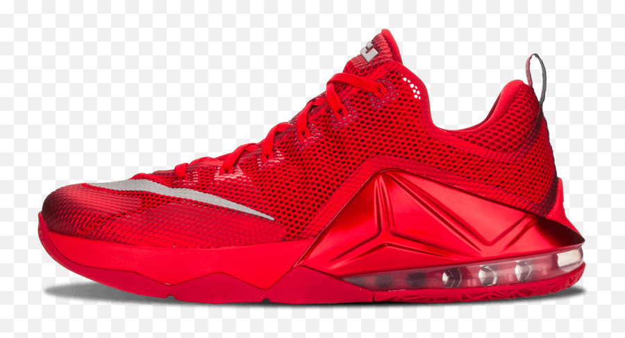 Nike Lebron 12 Low Over Red - Transparent Nike Red Shoe Png,Lebron Face Png