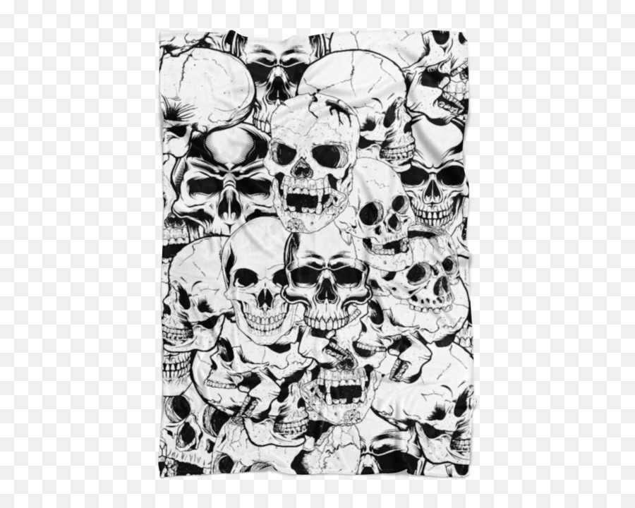 Pile Of Skulls Fleece Blanket - Skull Vector Png,Pile Of Skulls Png