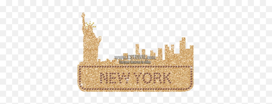 New York City Silhouette Iron - Cstown Tiara Png,New York Skyline Silhouette Png