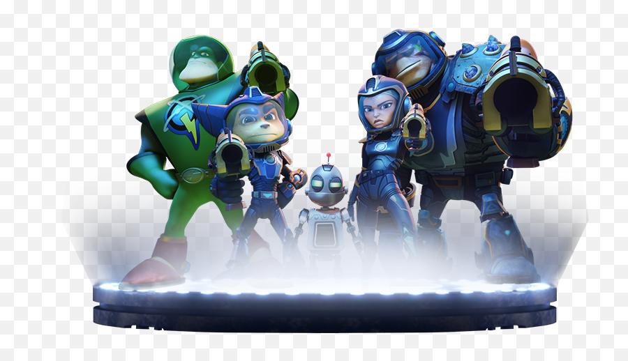 Ratchet And Clank Galactic Rangers - Ratchet And Clank Movie Characters Png,Ratchet And Clank Png