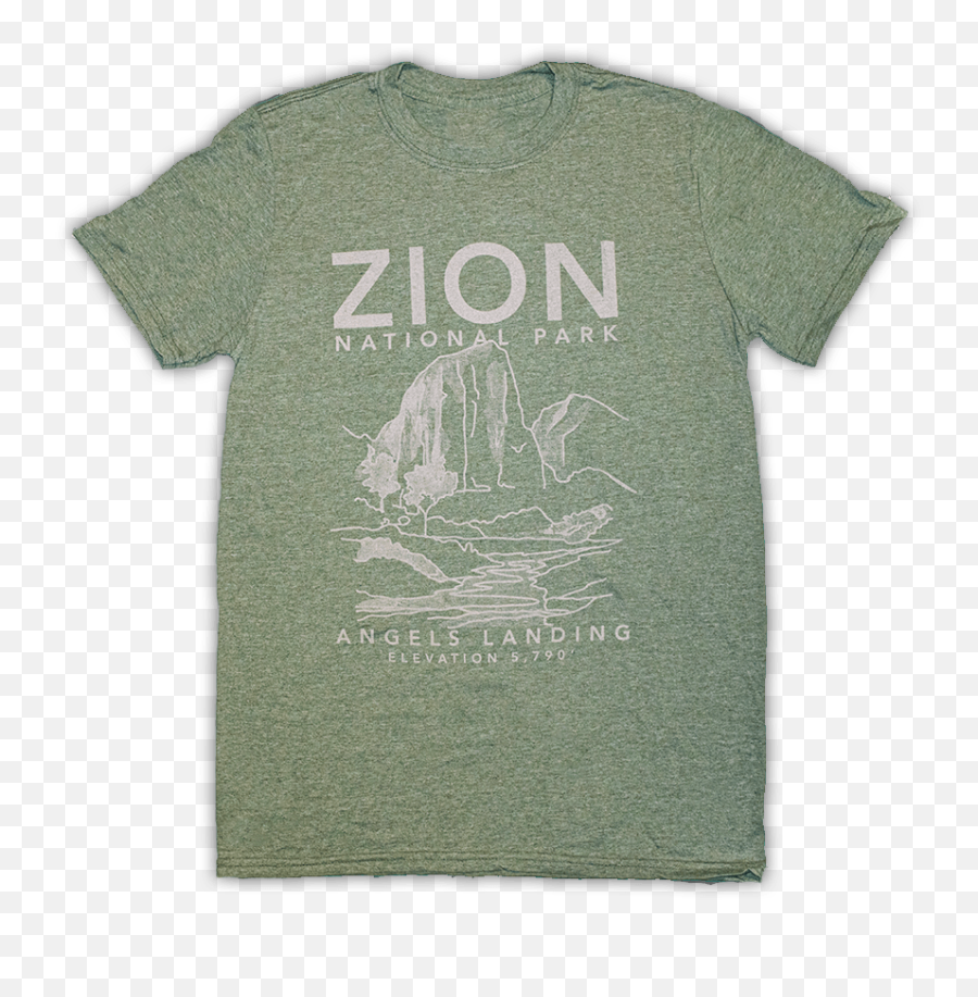 Angels Landing T Shirt Green Zion National Park Forever - Active Shirt Png,Green Tshirt Png