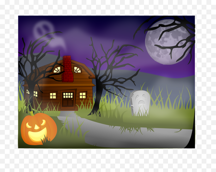 Haunted House Landscape Spooky - Free Vector Graphic On Pixabay Ghost Stories For Kids In English Png,Haunted House Png