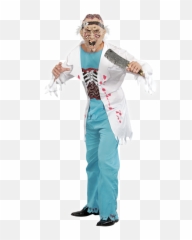 Download Zombie Doctor - Zombie Doctor Adult Mens Halloween Supernatural Creature Png,Halloween Costume Png