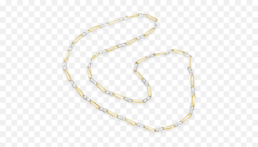 White U0026 Yellow Gold Italian Chain Necklace U2013 Craiger Drake - White And Yellow Gold Chain Necklace Png,Gold Chains Transparent
