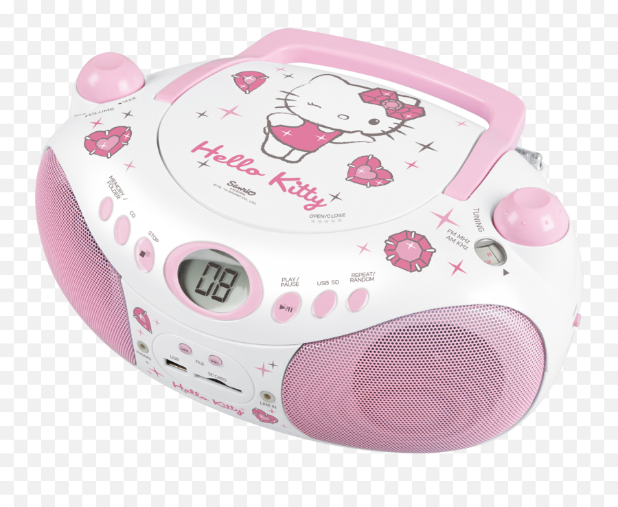 Download Hd Hello Kitty Boombox - Cd Pehráva Pro Dti Hello Kitty Png Transparent Radio,Boombox Transparent