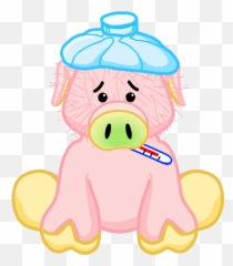Download Hd Pig Sick - Baby Angel Clip Art Transparent Png Sick Pig Transparent Background,Pig Emoji Png
