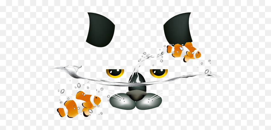 Painted Cats And Vector Goldfish Free - Peces Png,Goldfish Transparent