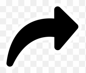 Tilted Arrow Transparent Background - Youtube Share Png