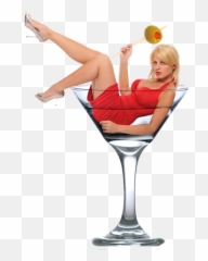 Girl Martini Png Official Psds - Woman In Martini Glass,Martini Png