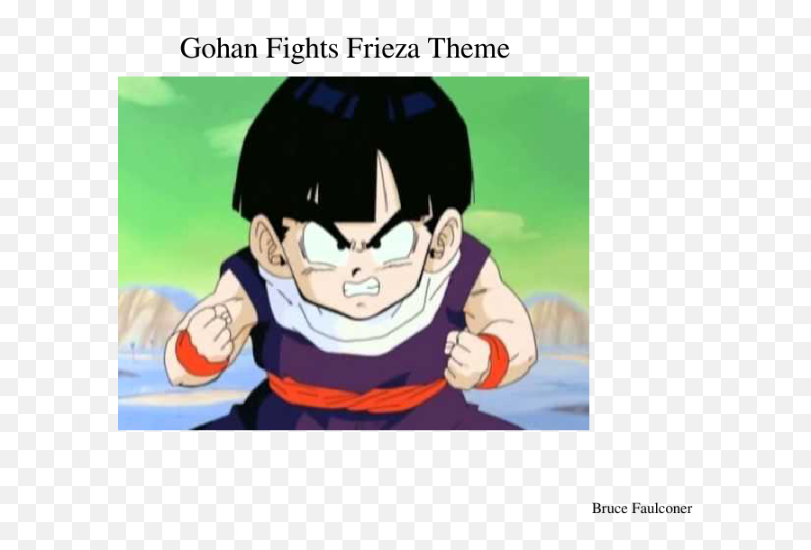 Gohan Fights Frieza Theme Sheet Music Composed By Bruce - Fictional Character Png,Gohan Icon
