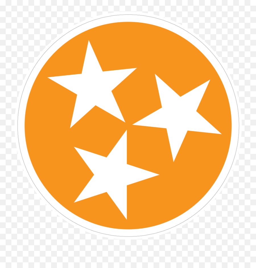 Orange Tri - Tennessee 3 Star Logo Png,Three Stars Png