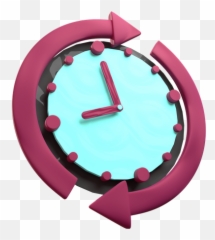 Time Icon - Download in Line Style Girly png