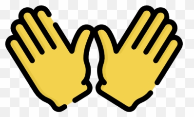Free Icon Hand - Shock Emoji In Black And White png