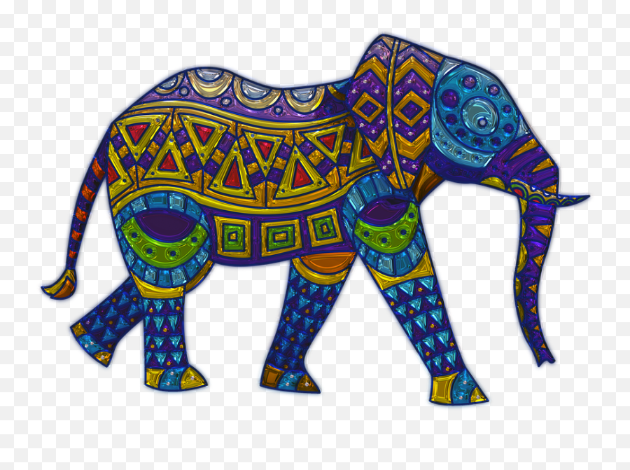 Png Transparent Clipart Image - Indian Elephant Art Png,Elephant Png