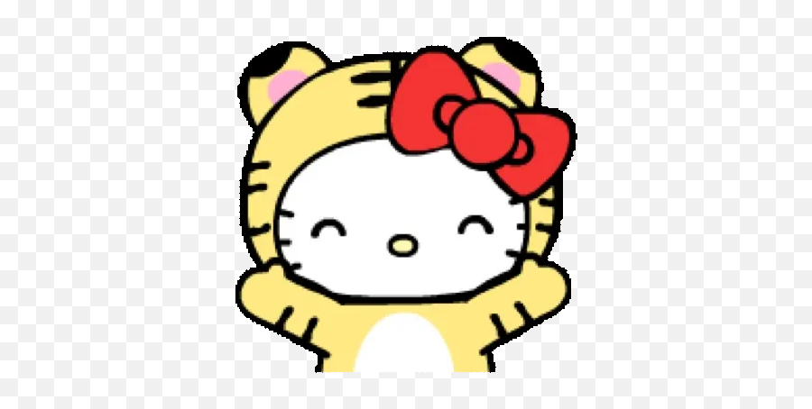 Hello Kitty New Yearu0027s Animated Emoji 2 Gif - Dot Png,Hello Kitty Icon Pack