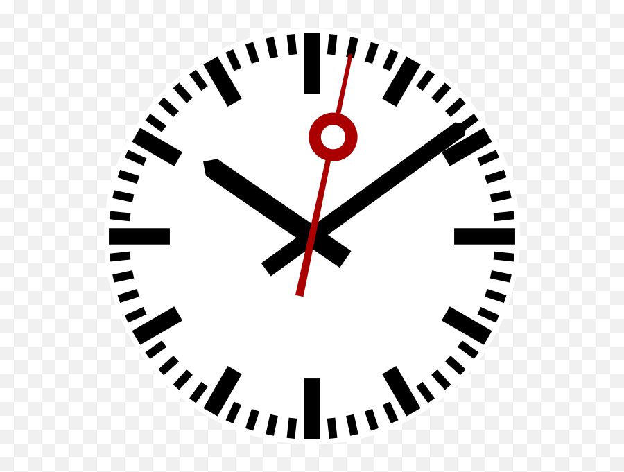 Fileswiss Railway Clocksvg - Wikimedia Commons Transparent Clock Png,Clock Icon No Background